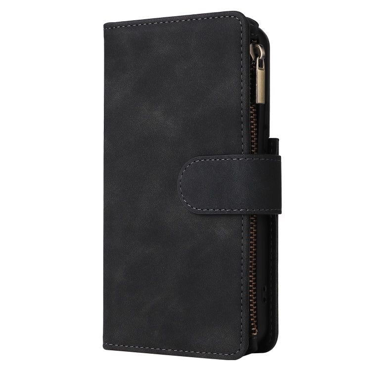For Samsung Galaxy S22+ 5G Multifunctional Frosted Zipper Wallet Leather Phone Case