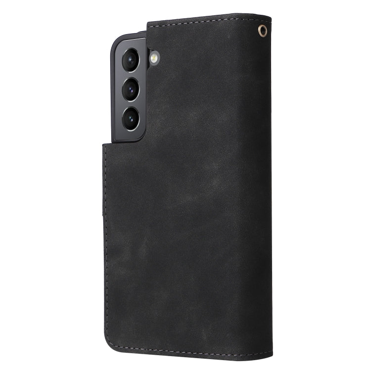 For Samsung Galaxy S22+ 5G Multifunctional Frosted Zipper Wallet Leather Phone Case