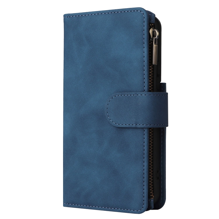 For Samsung Galaxy S22+ 5G Multifunctional Frosted Zipper Wallet Leather Phone Case