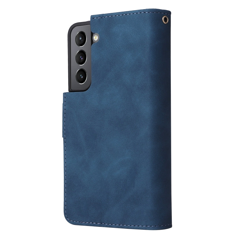 For Samsung Galaxy S22+ 5G Multifunctional Frosted Zipper Wallet Leather Phone Case