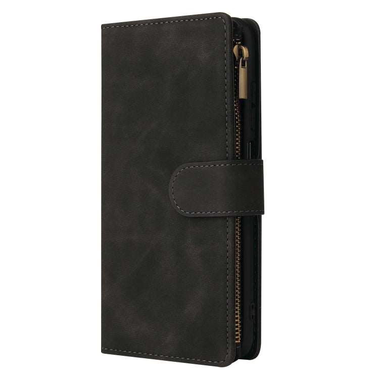For Samsung Galaxy A03s 166.5mm Multifunctional Frosted Zipper Wallet Leather Phone Case