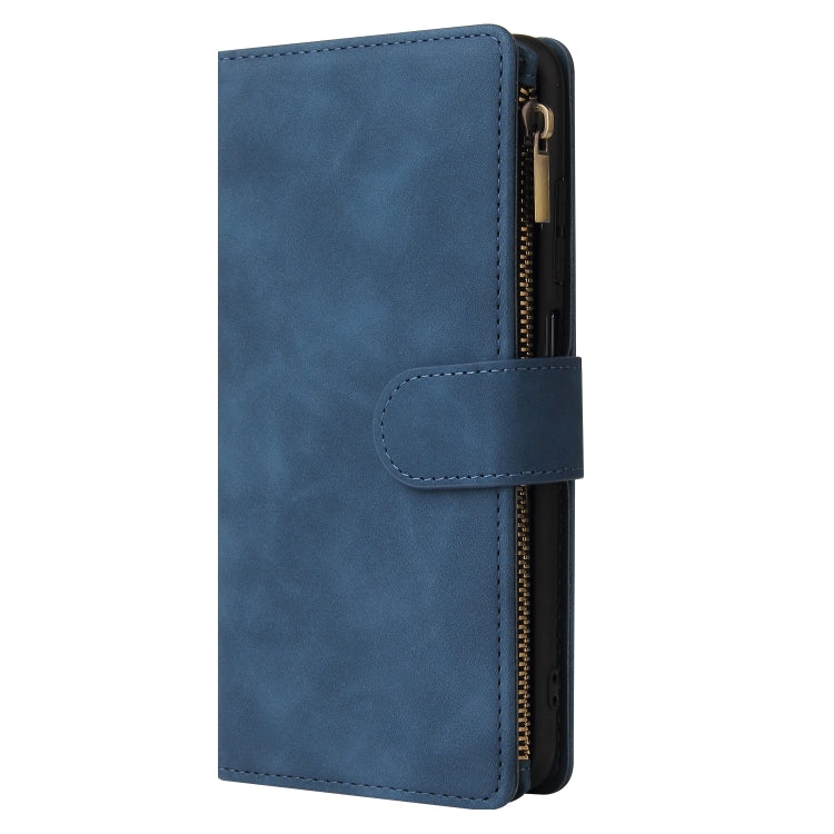 For Samsung Galaxy A03s 166.5mm Multifunctional Frosted Zipper Wallet Leather Phone Case