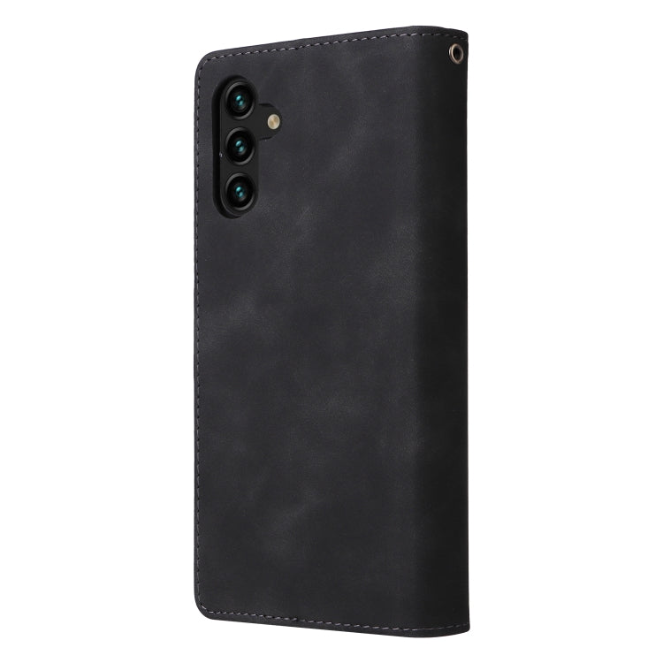 For Samsung Galaxy A13 5G Multifunctional Frosted Zipper Wallet Leather Phone Case