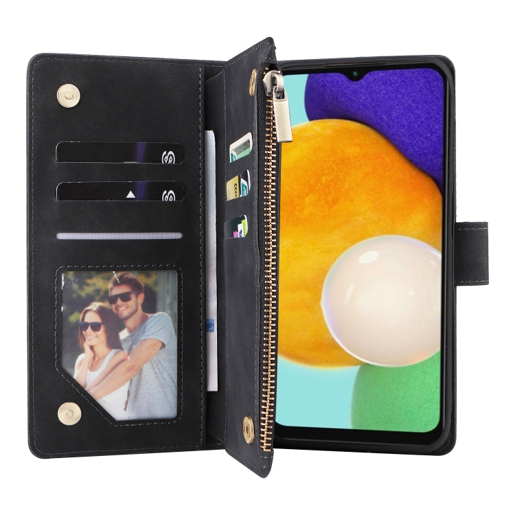 For Samsung Galaxy A13 5G Multifunctional Frosted Zipper Wallet Leather Phone Case