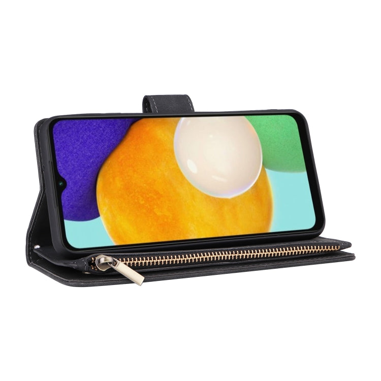 For Samsung Galaxy A13 5G Multifunctional Frosted Zipper Wallet Leather Phone Case