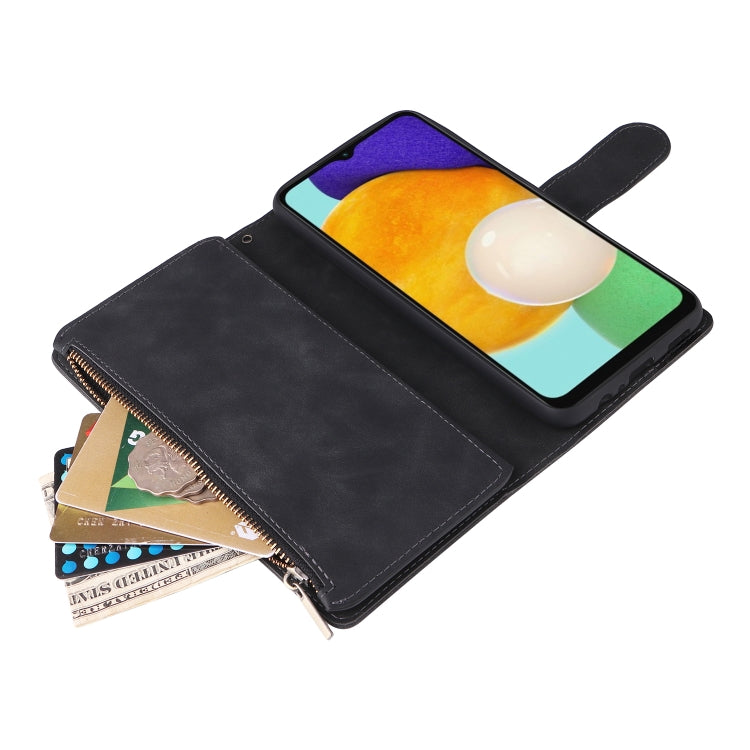 For Samsung Galaxy A13 5G Multifunctional Frosted Zipper Wallet Leather Phone Case