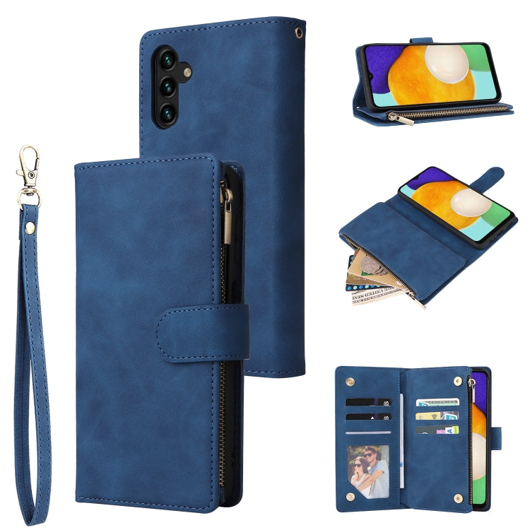 For Samsung Galaxy A13 5G Multifunctional Frosted Zipper Wallet Leather Phone Case