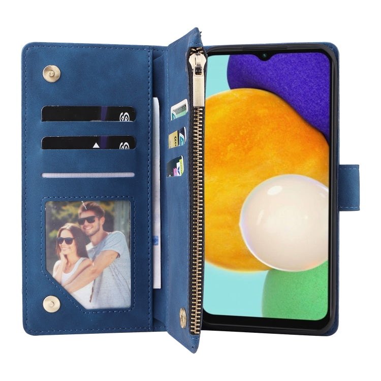 For Samsung Galaxy A13 5G Multifunctional Frosted Zipper Wallet Leather Phone Case