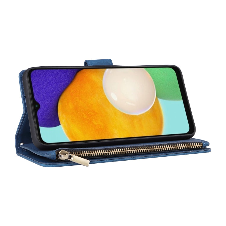 For Samsung Galaxy A13 5G Multifunctional Frosted Zipper Wallet Leather Phone Case