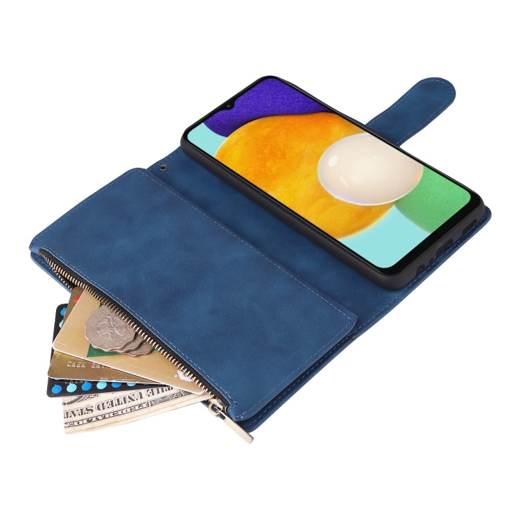 For Samsung Galaxy A13 5G Multifunctional Frosted Zipper Wallet Leather Phone Case