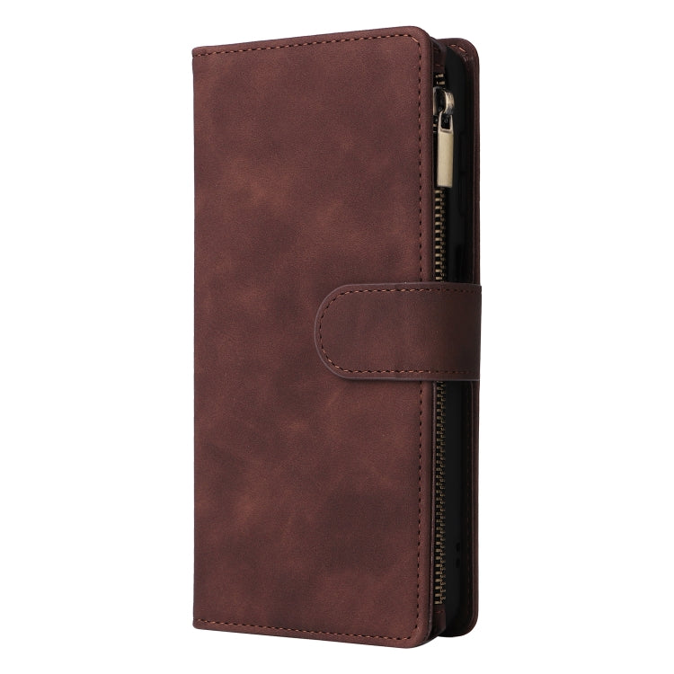 For Samsung Galaxy A13 5G Multifunctional Frosted Zipper Wallet Leather Phone Case