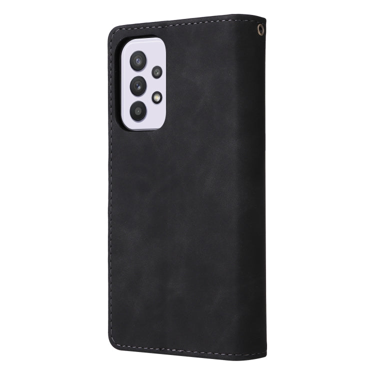 For Samsung Galaxy A33 5G Multifunctional Frosted Zipper Wallet Leather Phone Case