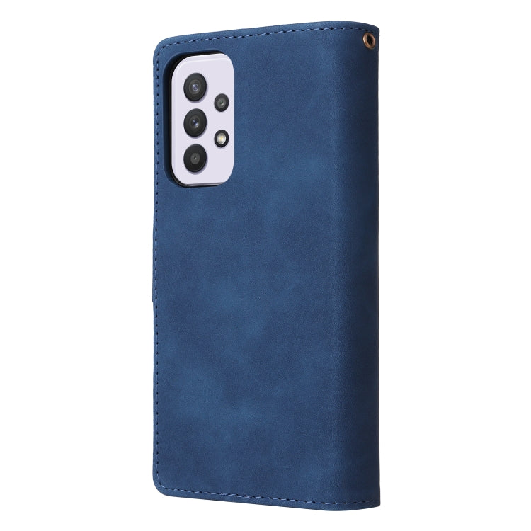 For Samsung Galaxy A33 5G Multifunctional Frosted Zipper Wallet Leather Phone Case