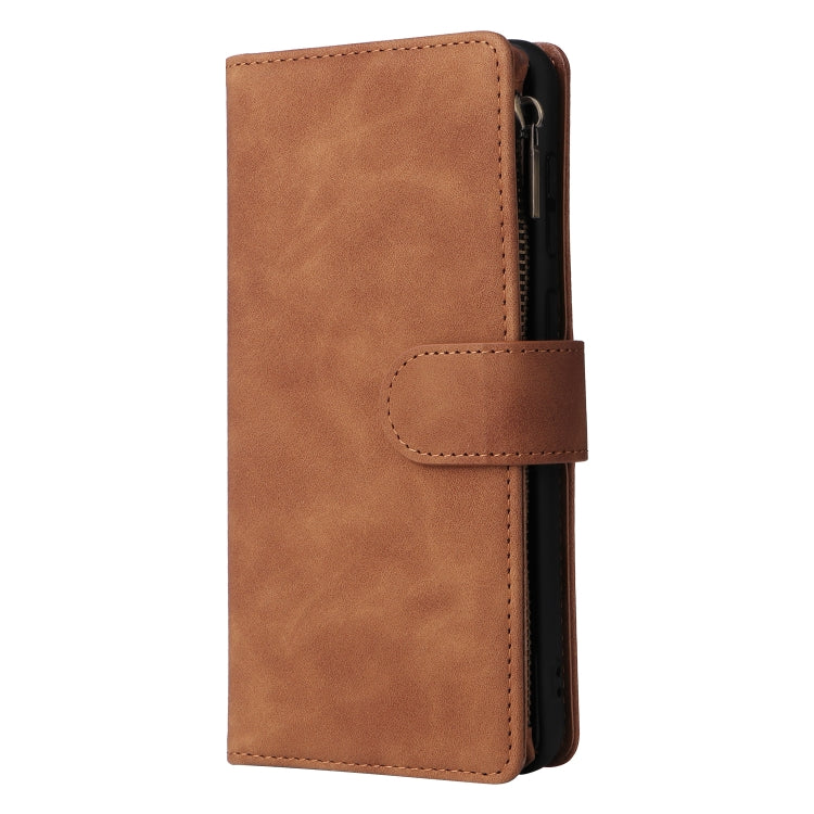 For Samsung Galaxy A33 5G Multifunctional Frosted Zipper Wallet Leather Phone Case