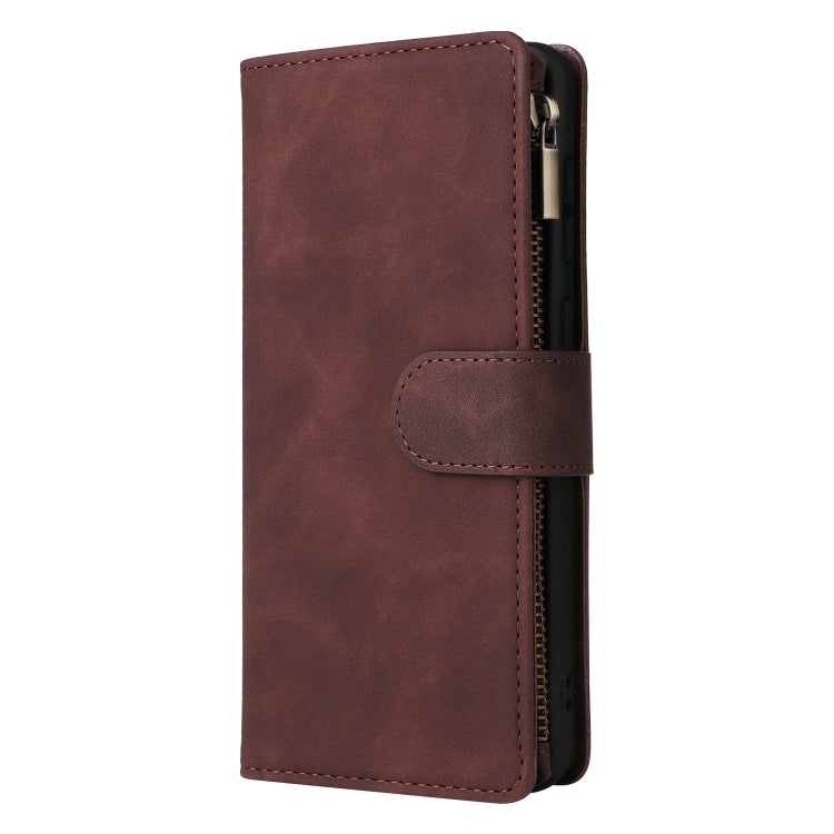 For Samsung Galaxy A33 5G Multifunctional Frosted Zipper Wallet Leather Phone Case