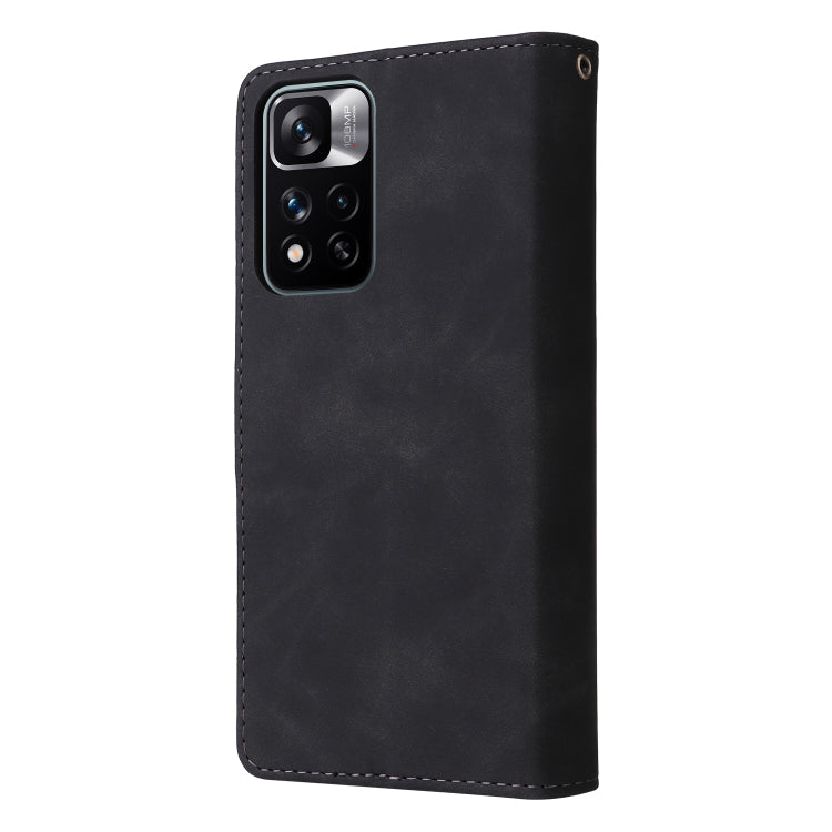 For Xiaomi Redmi Note 11 Pro China Multifunctional Frosted Zipper Wallet Leather Phone Case