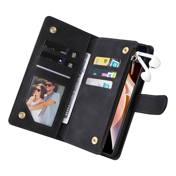For Xiaomi Redmi Note 11 Pro China Multifunctional Frosted Zipper Wallet Leather Phone Case