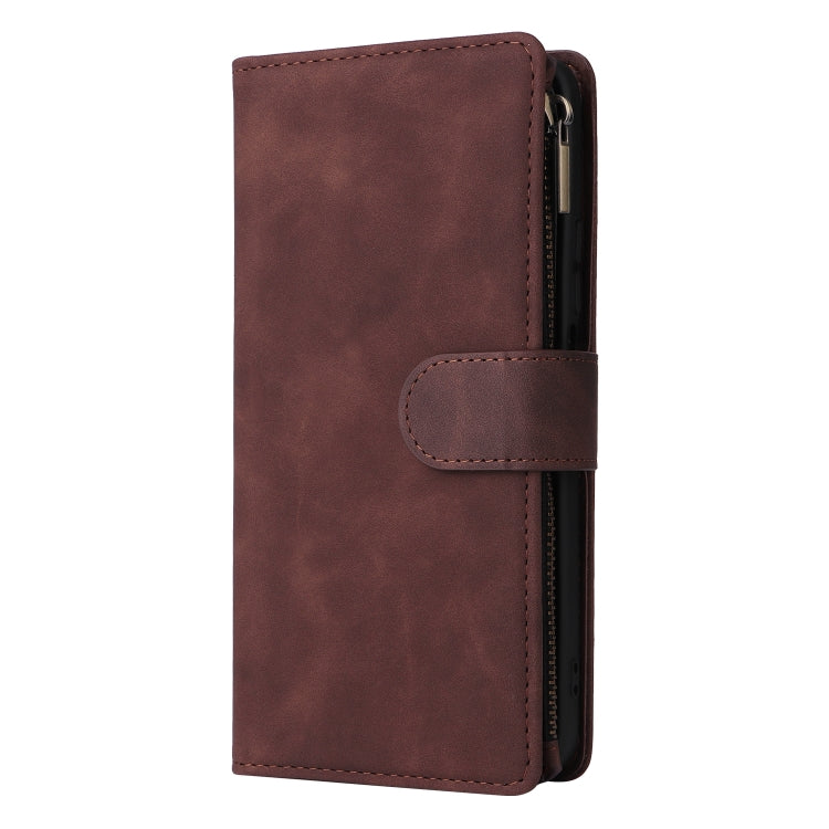 For Xiaomi Redmi Note 11 Pro China Multifunctional Frosted Zipper Wallet Leather Phone Case