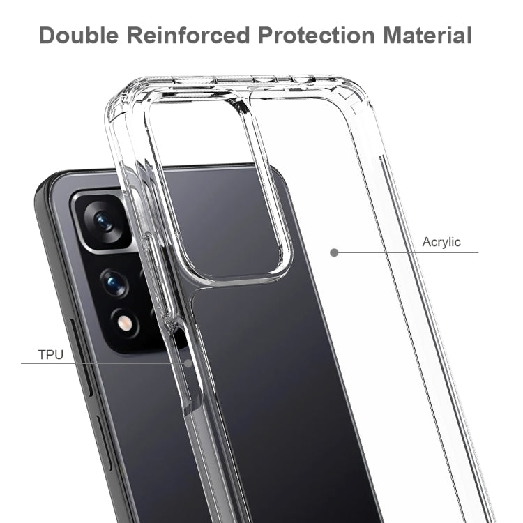 For Xiaomi Redmi Note 11 Pro+ 5G Scratchproof TPU + Acrylic Protective Phone Case