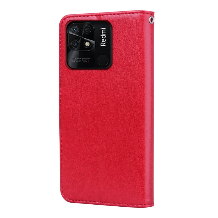 For Xiaomi Redmi 10C Rose Embossed Leather Phone Case