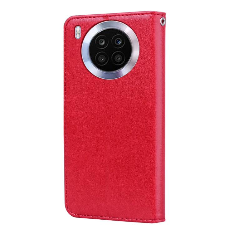 For Huawei nova 8i Rose Embossed Leather Phone Case