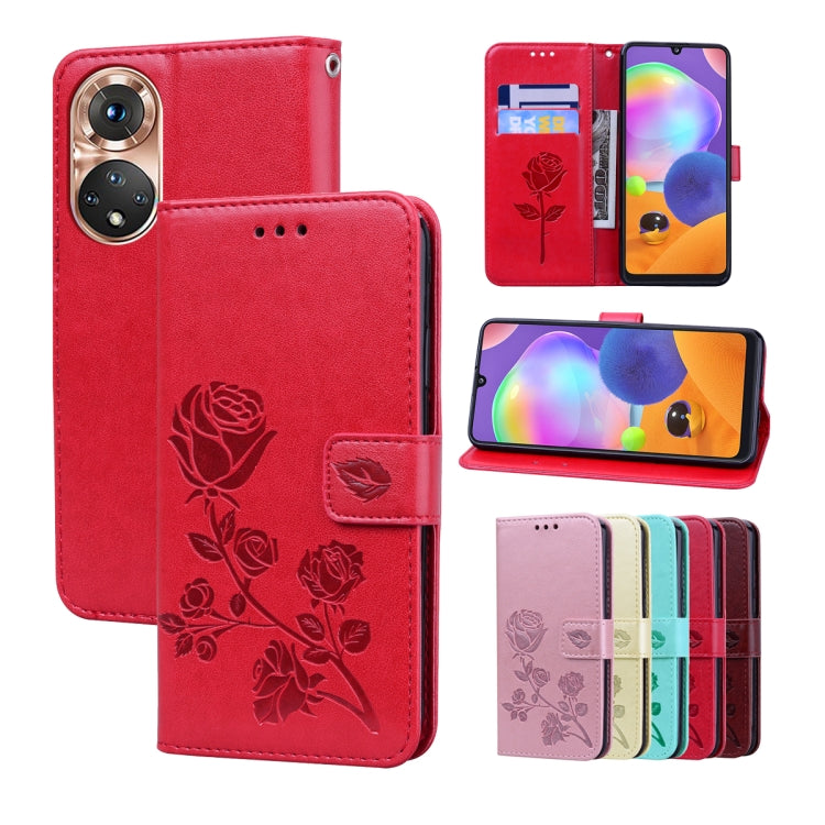 For Huawei nova 9 Rose Embossed Leather Phone Case