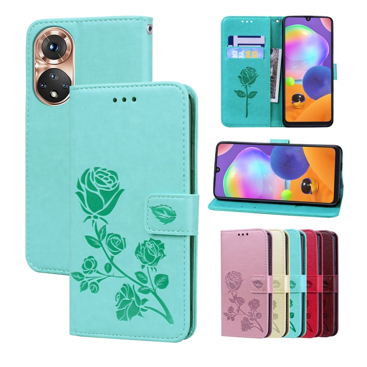For Huawei nova 9 Rose Embossed Leather Phone Case
