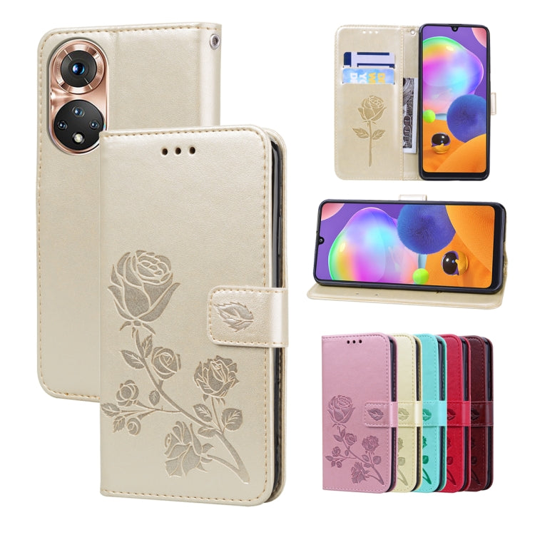 For Huawei nova 9 Rose Embossed Leather Phone Case