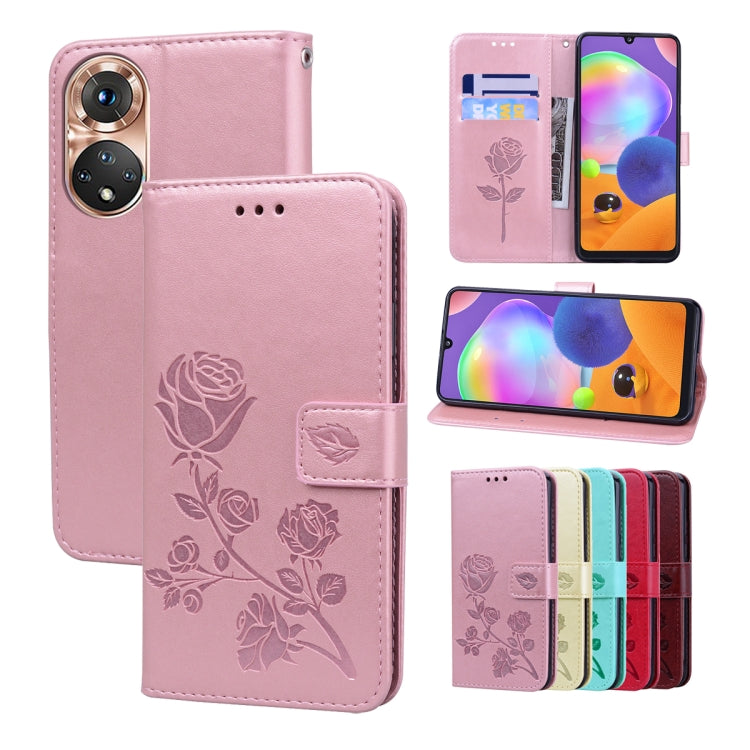 For Huawei nova 9 Rose Embossed Leather Phone Case