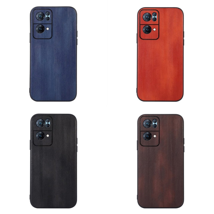 For OPPO Reno7 Pro Yellow Cow Texture PU Phone Case