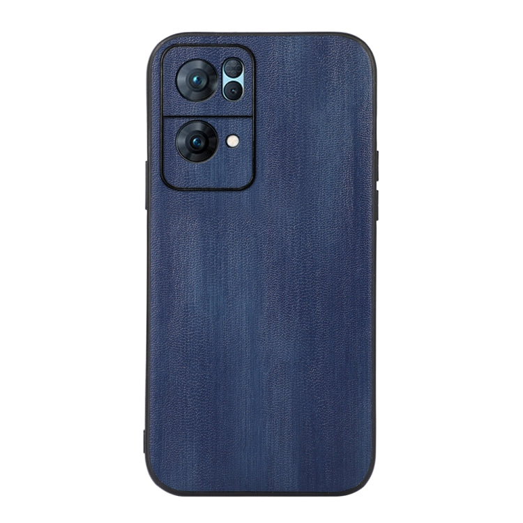 For OPPO Reno7 Pro Yellow Cow Texture PU Phone Case