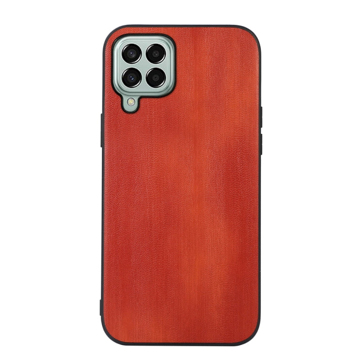 For Samsung Galaxy M33 5G Yellow Cow Texture PU Phone Case