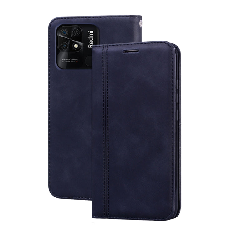 For Xiaomi Redmi 10C Frosted Business Magnetic Flip Leather Phone Case