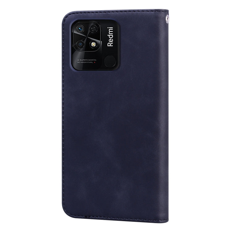 For Xiaomi Redmi 10C Frosted Business Magnetic Flip Leather Phone Case