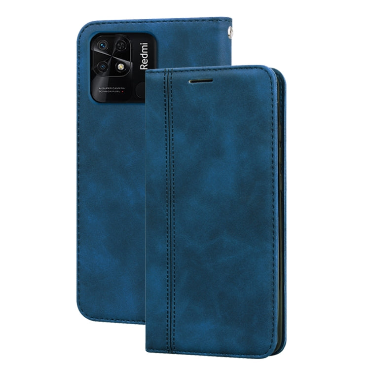 For Xiaomi Redmi 10C Frosted Business Magnetic Flip Leather Phone Case