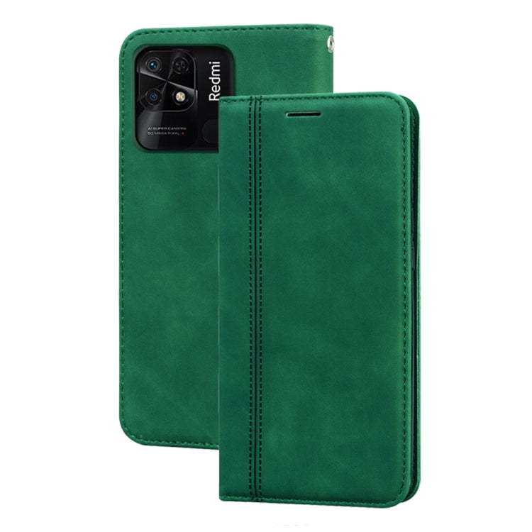 For Xiaomi Redmi 10C Frosted Business Magnetic Flip Leather Phone Case