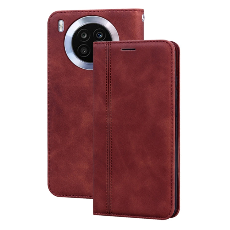For Huawei nova 8i Frosted Business Magnetic Flip Leather Phone Case