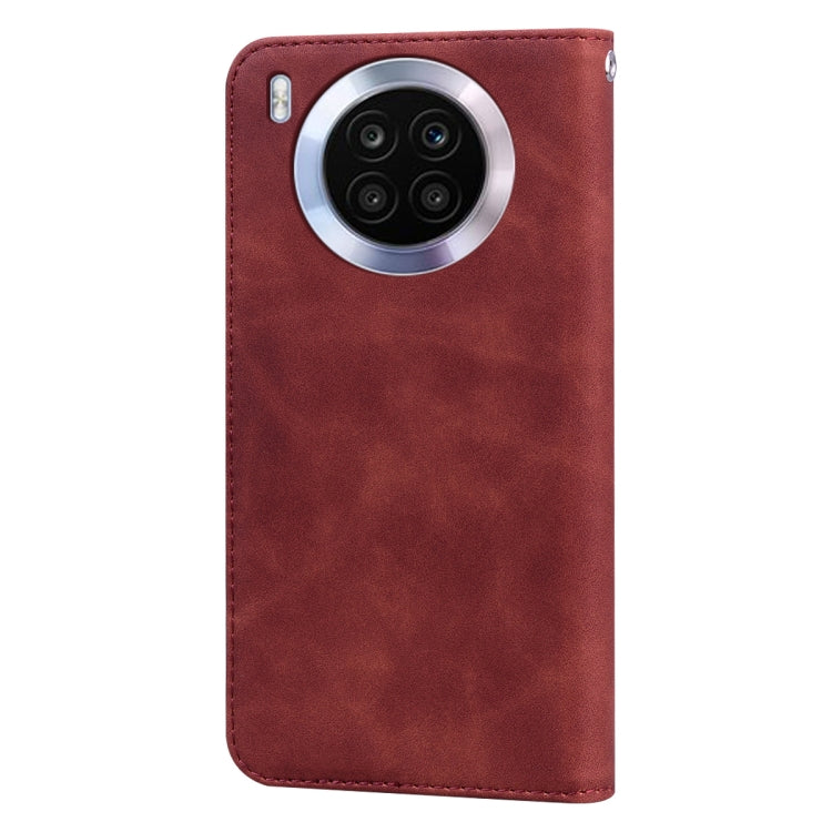 For Huawei nova 8i Frosted Business Magnetic Flip Leather Phone Case