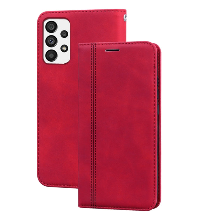 For Samsung Galaxy A13 4G Frosted Business Magnetic Flip Leather Phone Case