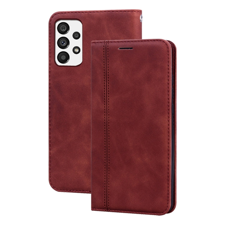 For Samsung Galaxy A13 4G Frosted Business Magnetic Flip Leather Phone Case
