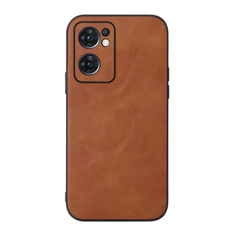 For OPPO Reno7 5G International Version / Find X5 Lite Cowhide Texture PU Phone Case