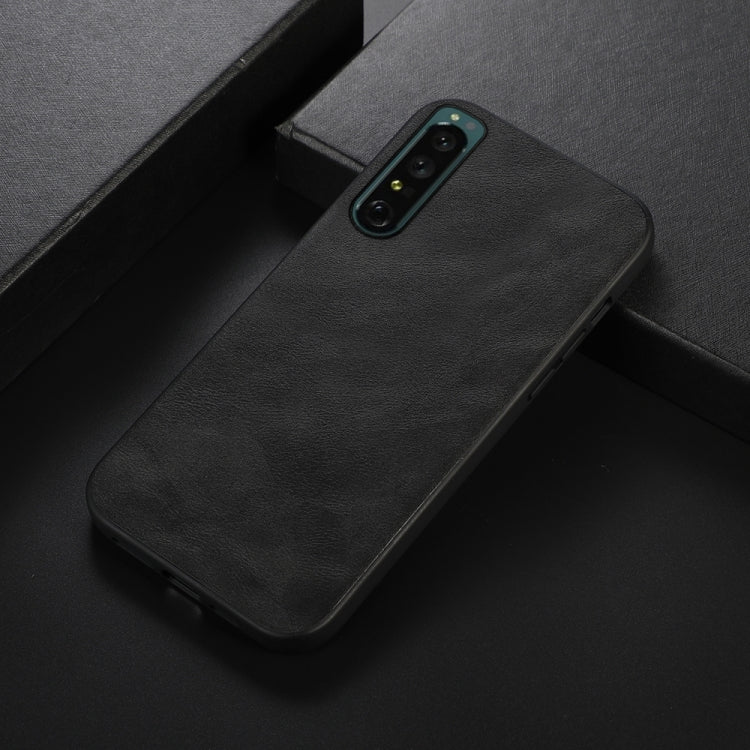 For Sony Xperia 1 IV Cowhide Texture PU Phone Case