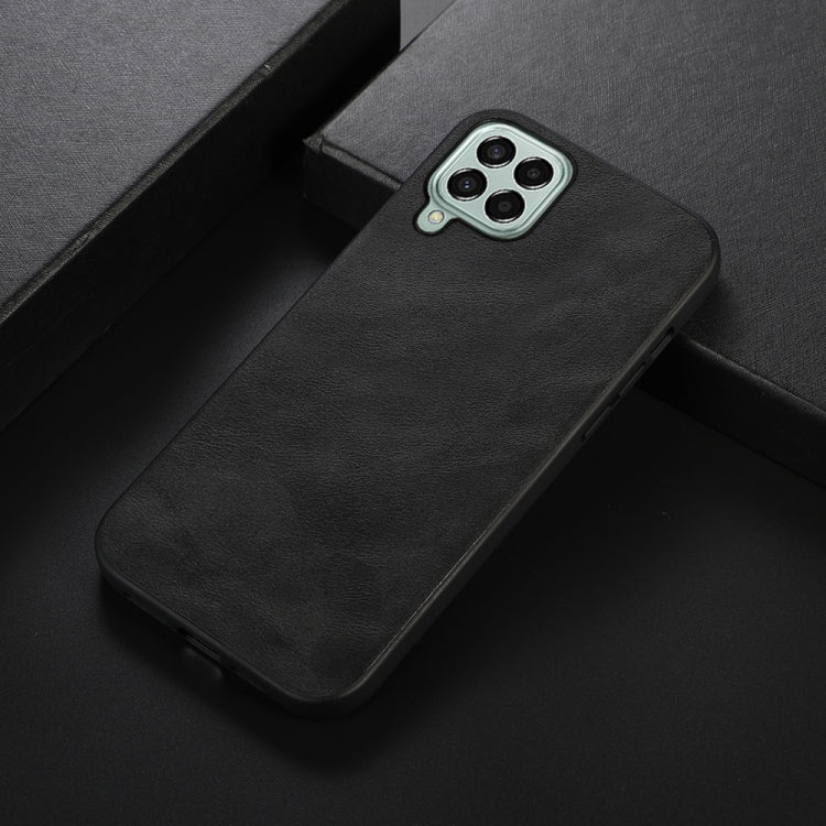 For Samsung Galaxy M33 5G Cowhide Texture PU Phone Case