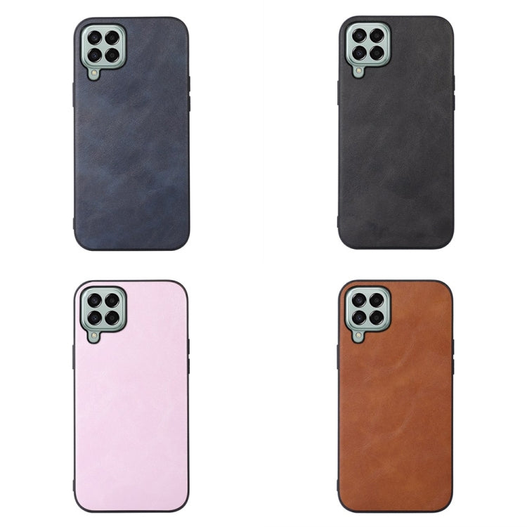 For Samsung Galaxy M33 5G Cowhide Texture PU Phone Case