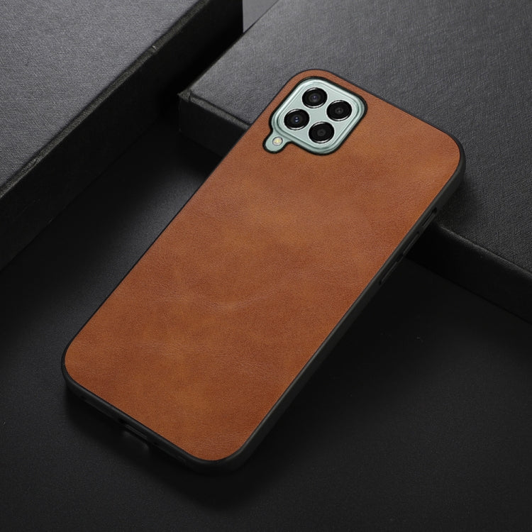 For Samsung Galaxy M33 5G Cowhide Texture PU Phone Case