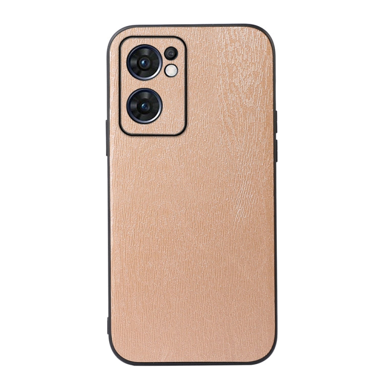 For OPPO Reno7 5G International Version / Find X5 Lite Wood Texture PU Phone Case