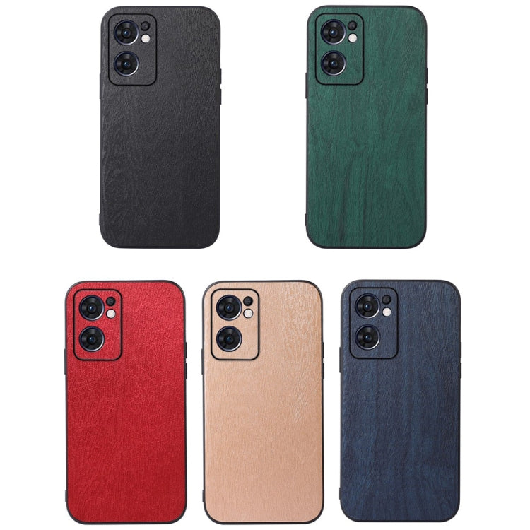 For OPPO Reno7 5G International Version / Find X5 Lite Wood Texture PU Phone Case