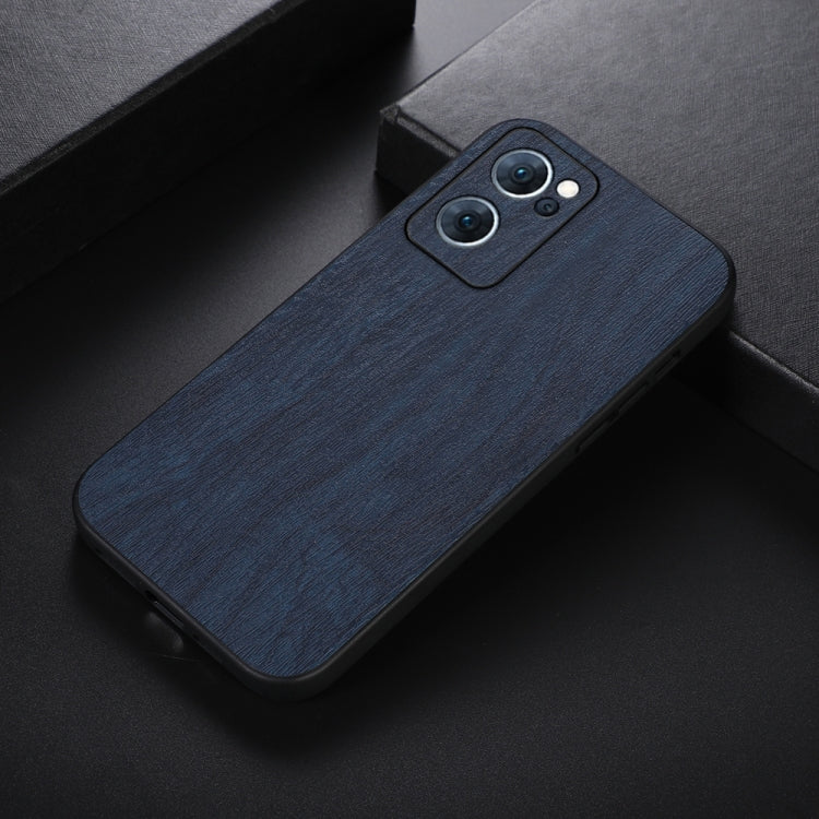 For OPPO Reno7 5G Chinese Version Wood Texture PU Phone Case