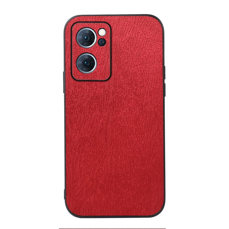 For OPPO Reno7 5G Chinese Version Wood Texture PU Phone Case