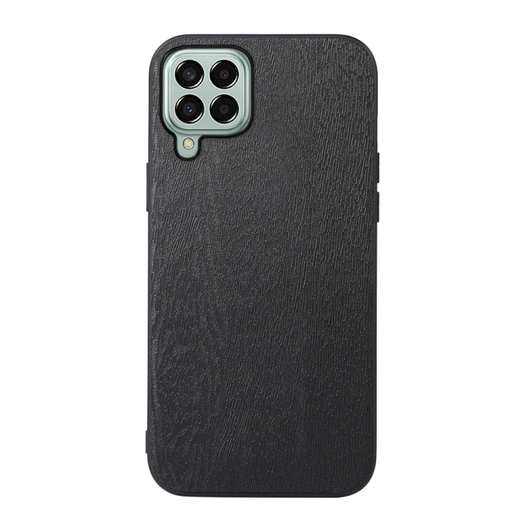 For Samsung Galaxy M33 5G Wood Texture PU Phone Case
